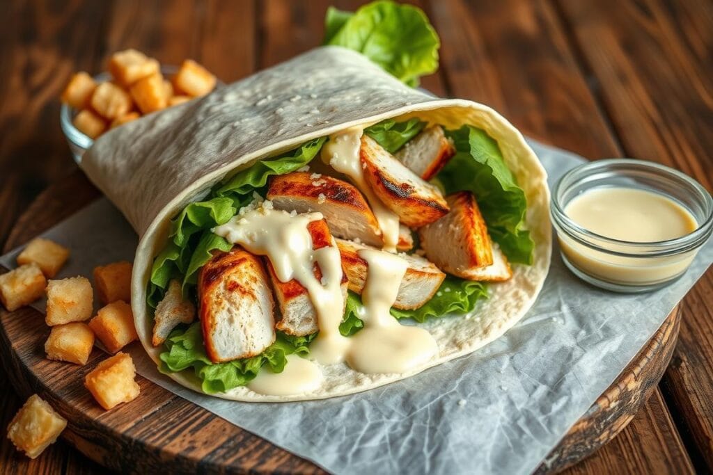 chicken caesar wrap