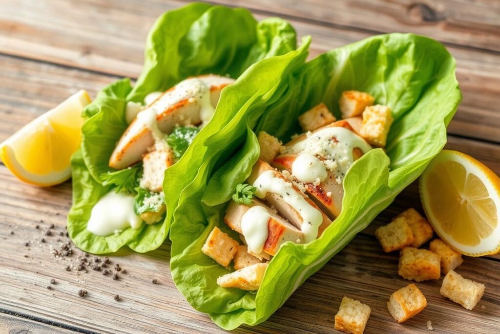 low-carb caesar wrap