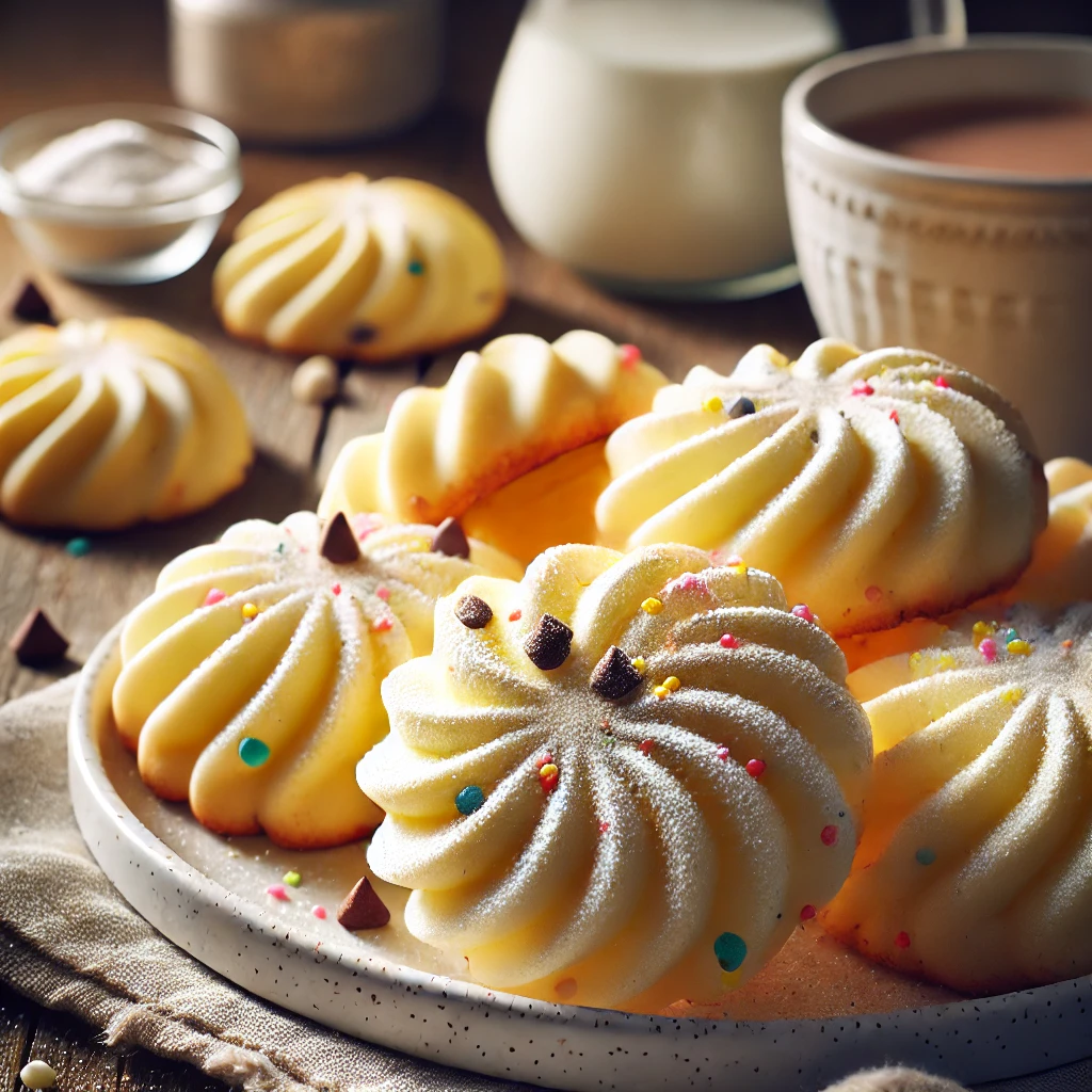 Plate of freshly baked Cool Whip Cookies with a soft, chewy texture