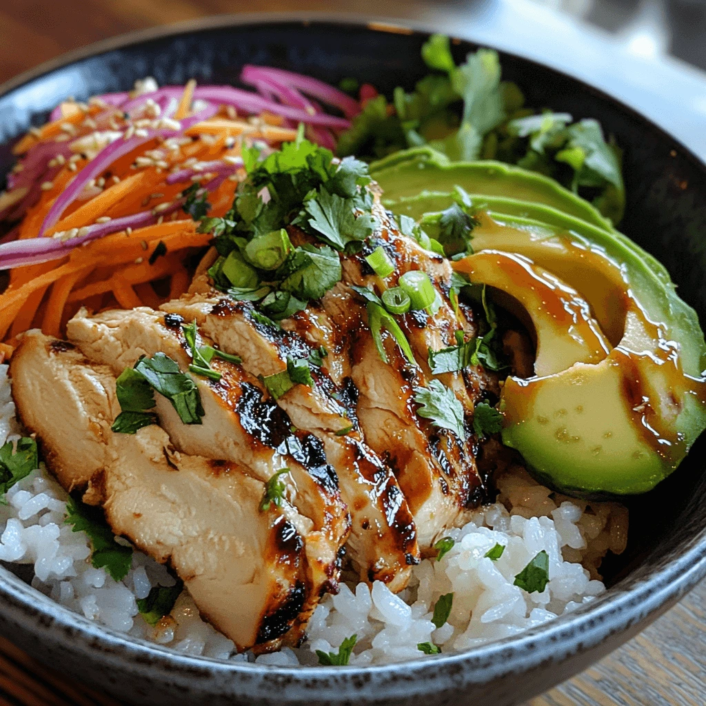 slow cooker rice bowl with toppings