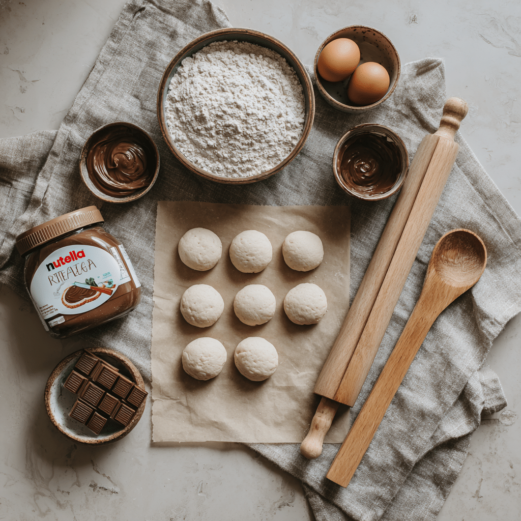 How to Make Fluffy Nutella Pancake Balls (With or Without a Special Pan!) 4 ingredients for Nutella pancake balls with frozen Nutella