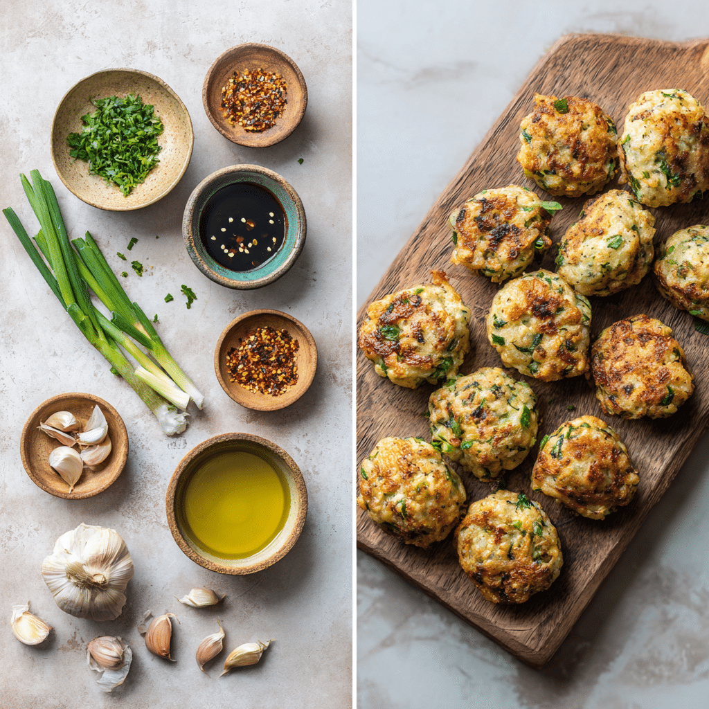 The Ultimate Savory Mini Pancake Balls (with Cheese & Herbs) 3 Recipe card for savory pancake balls with cheese and herbs